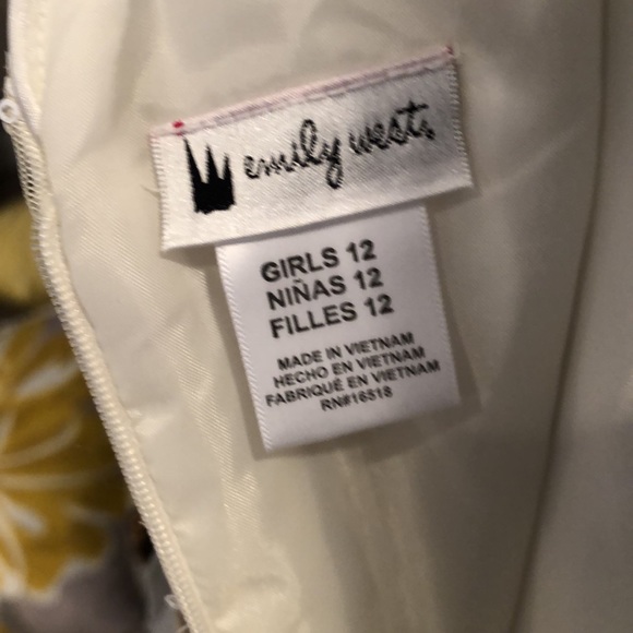 Beautiful ivory and gold sequined dress. Ruffle layers. Worn 2 x’s - Picture 5 of 5